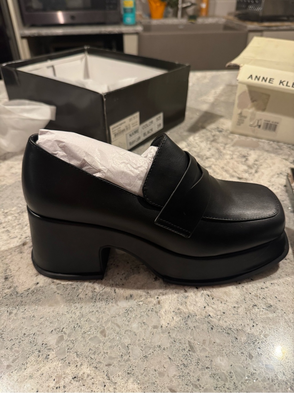 NWB Princess Highway Platform Black Loafers
